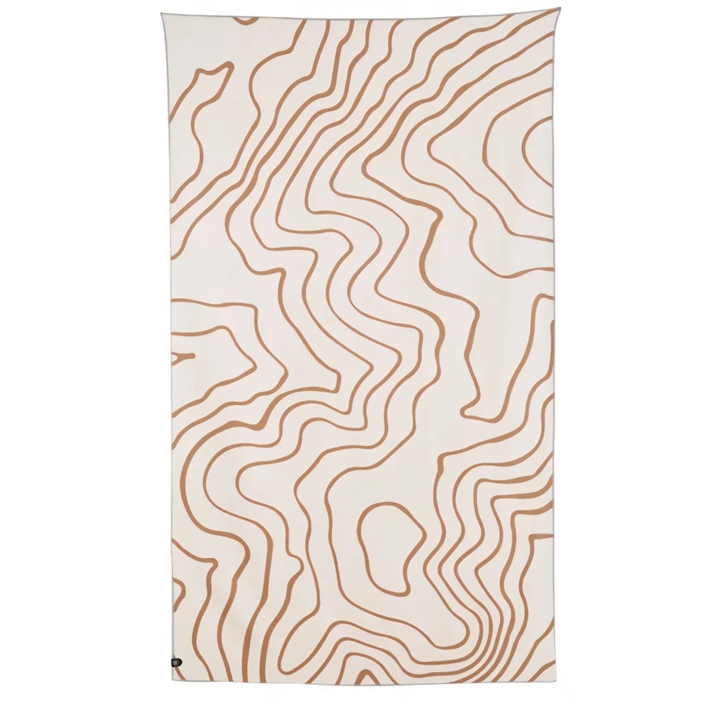 New 84 X 48 Tommy Docks Sand Color Microfiber Suede Towel - Quick Dry, Sand Free